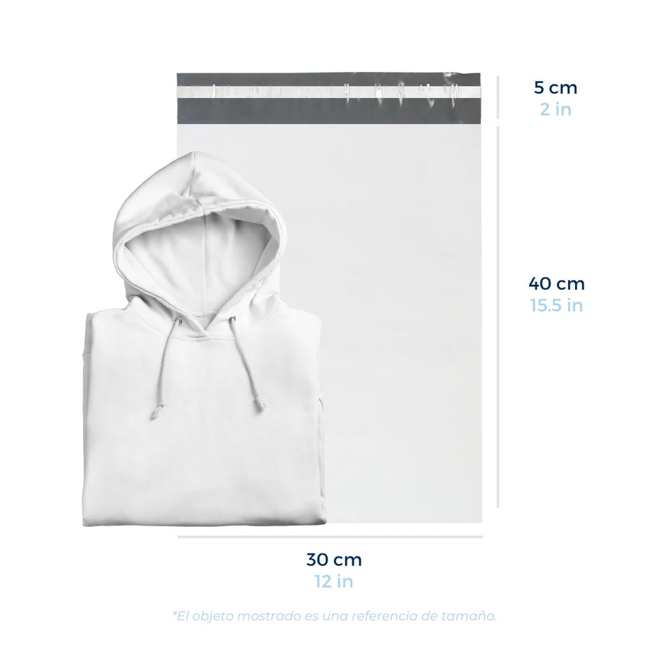 30 x 40 cm - Bolsas para Envíos Básicas | Paquete de 100 | Blanca