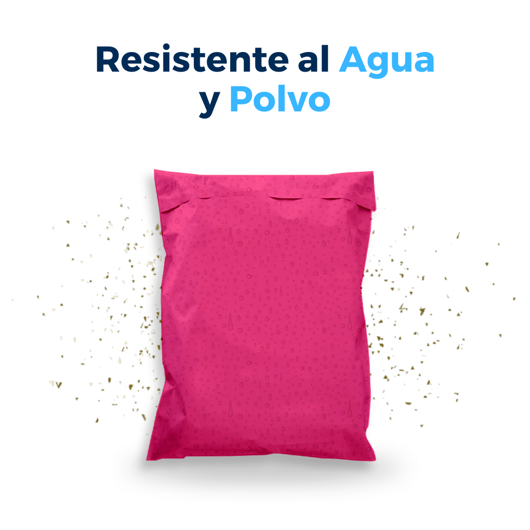 Bolsas para envíos rosa resistentes al agua y al polvo. Para Paquetes.