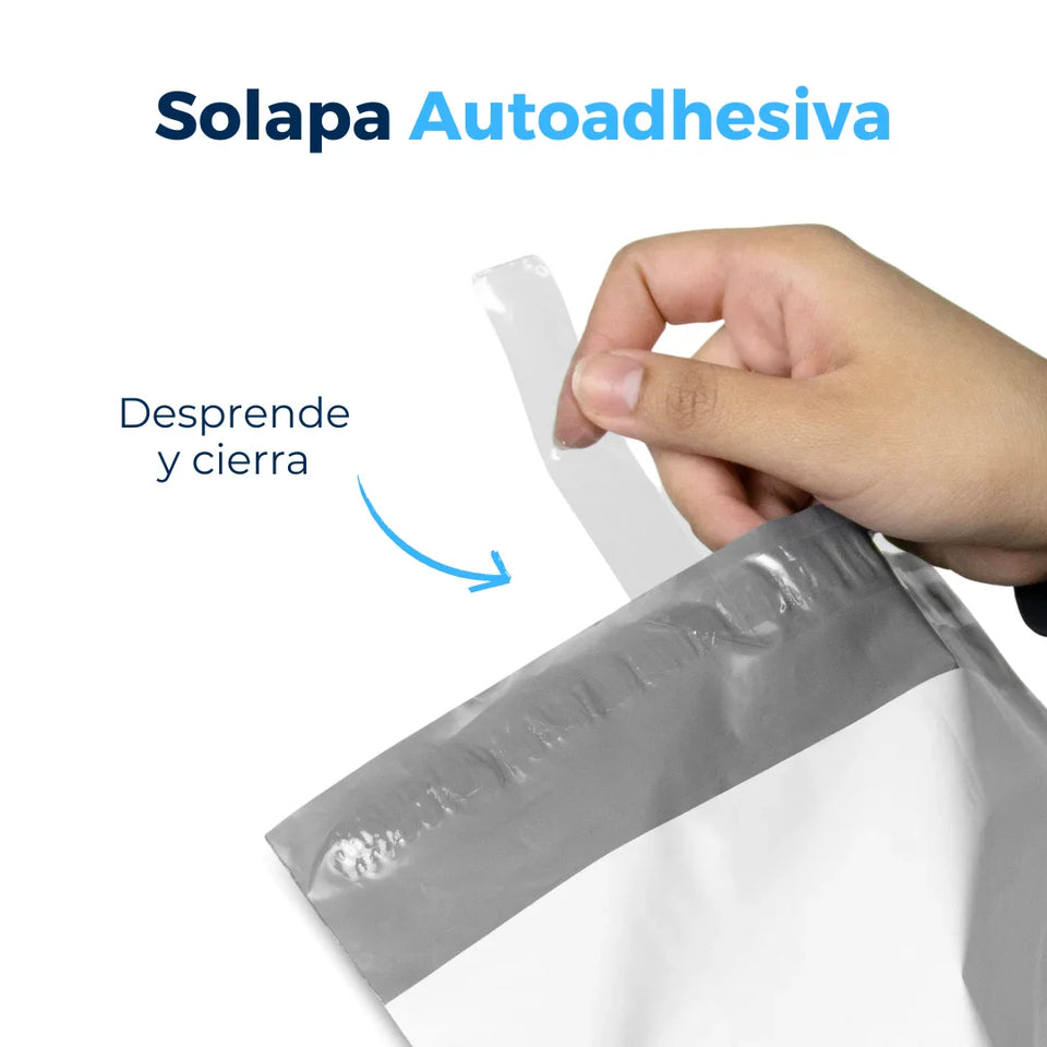 67 x 72 cm - Bolsas para Envíos con Portaguía | Paquete de 100 | Blanca | Portaguía (premium)