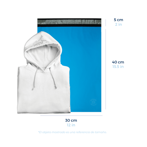 30 x 40 cm - Bolsas para Envíos Azules | Paquete de 100 | Premium