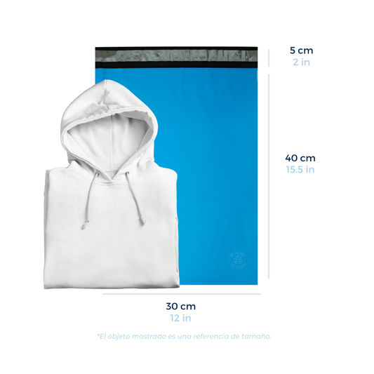 30 x 40 cm - Bolsas para Envíos Azules | Paquete de 100 | Premium