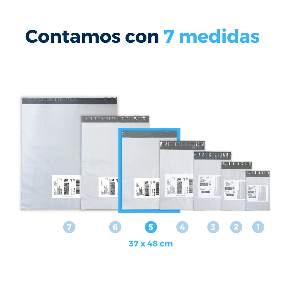 37 x 48 cm - Bolsas para Envíos con Portaguía | Paquete de 100 | Blanca | Portaguía (premium)