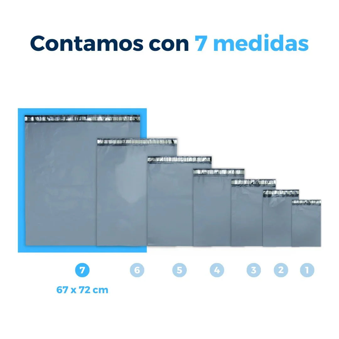 Medidas de Bolsas para Envíos Recicladas. Para Paquetes.