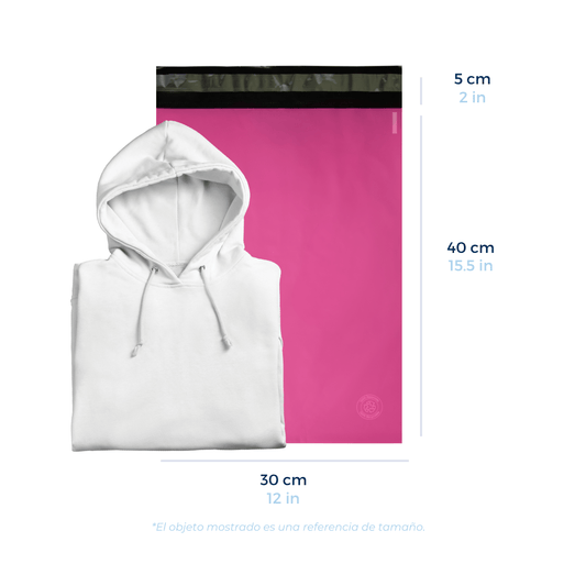 30 x 40 cm - Bolsas para Envíos Rosas | Paquete de 100 | Premium