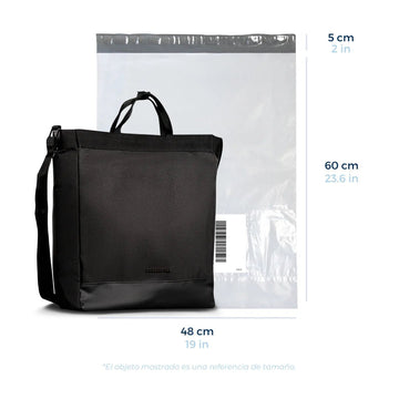 48 x 60 cm - Bolsas para Envíos con Portaguía | Paquete de 100 | Blanca | Portaguía (premium)