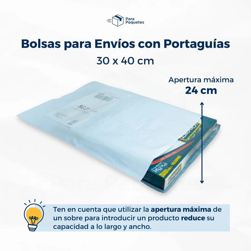 Bolsas para Envíos Premium con Portaguías