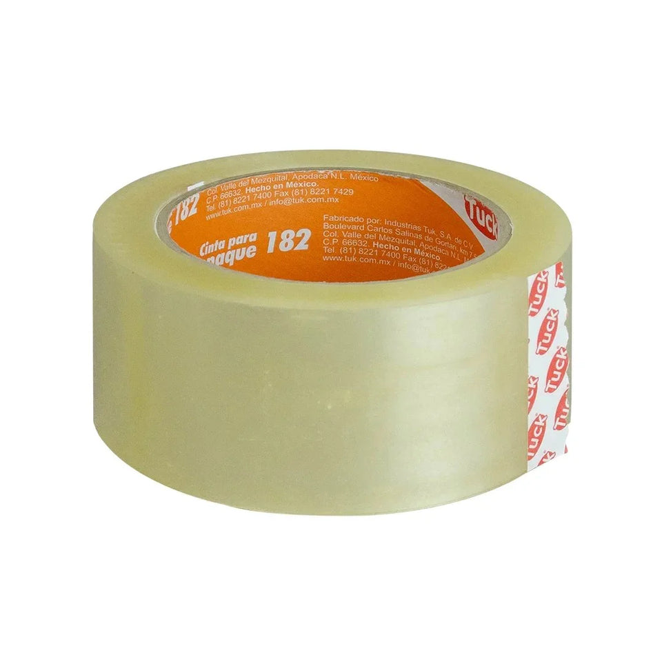 48 mm x 100 m - Cinta de Empaque Uso Comercial Transparente (Tuk 182)
