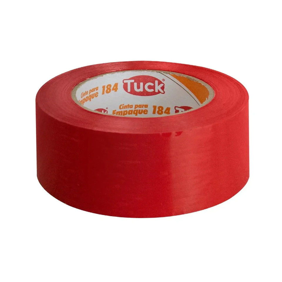 48 mm x 150 m - Cinta Adhesiva para Empaque Roja (Tuk 184)