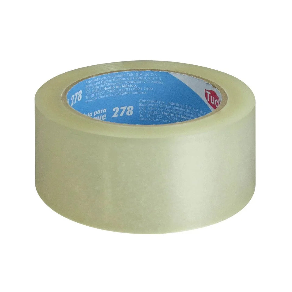 48 mm x 150 m - Cinta de Empaque 38 Micras Transparente (Tuk 278)