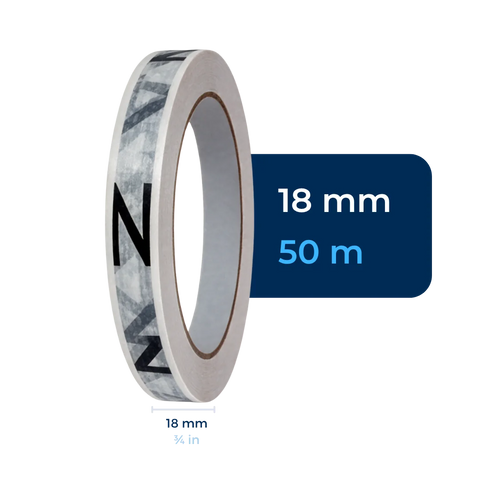 18 mm x 50 m - Cinta Adhesiva Personalizable Blanca Económica (Tipo 187)