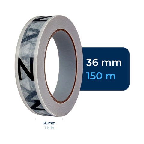 36 mm x 150 m - Cinta Adhesiva Personalizable Blanca Económica (Tipo 187)