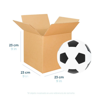 23 x 23 x 23 cm - Cajas de Cartón para Envíos | Paquete de 25 | Papel Kraft | 32 ECT | Caja Regular (CRR)