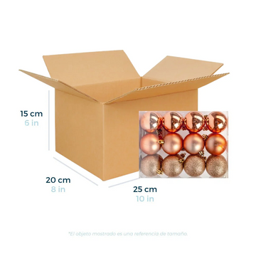 25 x 20 x 15 cm - Cajas de Cartón para Envíos | Paquete de 25 | Papel Kraft | 32 ECT | Caja Regular (CRR)