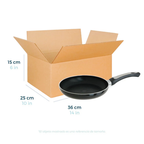 36 x 25 x 15 cm - Cajas de Cartón para Envíos | Paquete de 25 | Papel Kraft | 32 ECT | Caja Regular (CRR)