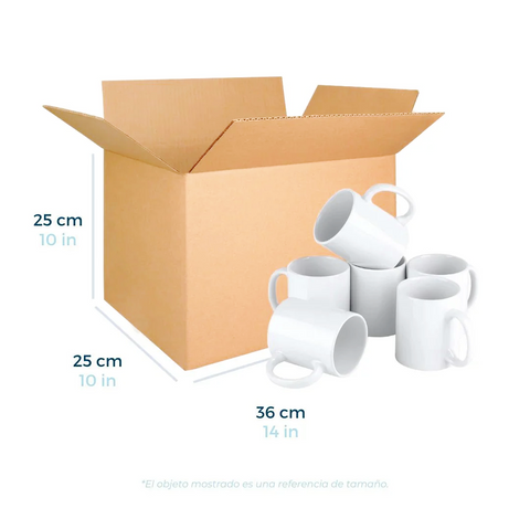 36 x 25 x 25 cm - Cajas de Cartón para Envíos | Paquete de 25 | Papel Kraft | 32 ECT | Caja Regular (CRR)