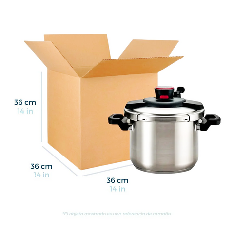 36 x 36 x 36 cm - Cajas de Cartón para Envíos | Paquete de 25 | Papel Kraft | 32 ECT | Caja Regular (CRR)