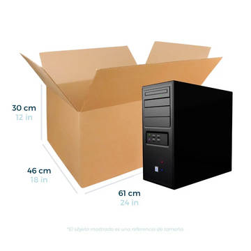 61 x 46 x 30 cm - Cajas de Cartón para Envíos | Paquete de 25 | Papel Kraft | 32 ECT | Caja Regular (CRR)