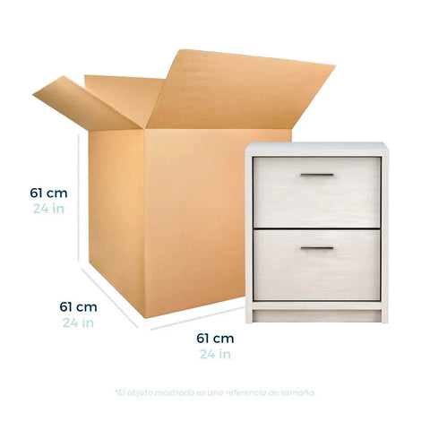 61 x 61 x 61 cm - Cajas de Cartón para Envíos | Paquete de 25 | Papel Kraft | 32 ECT | Caja Regular (CRR)