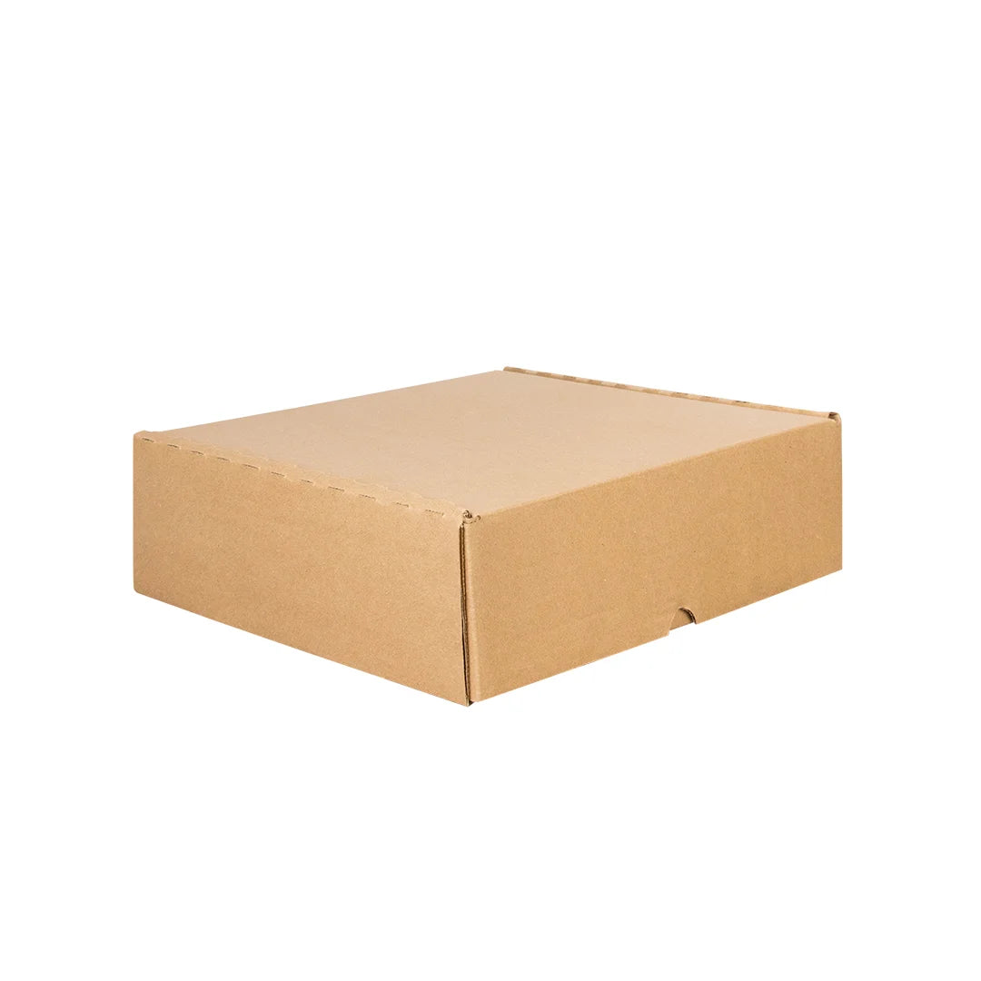 30 x 30 x 10 cm - Cajas de Cartón con Pestañas | Paquete de 25 | Papel Kraft | 32 ECT | Para Envíos con Pestañas