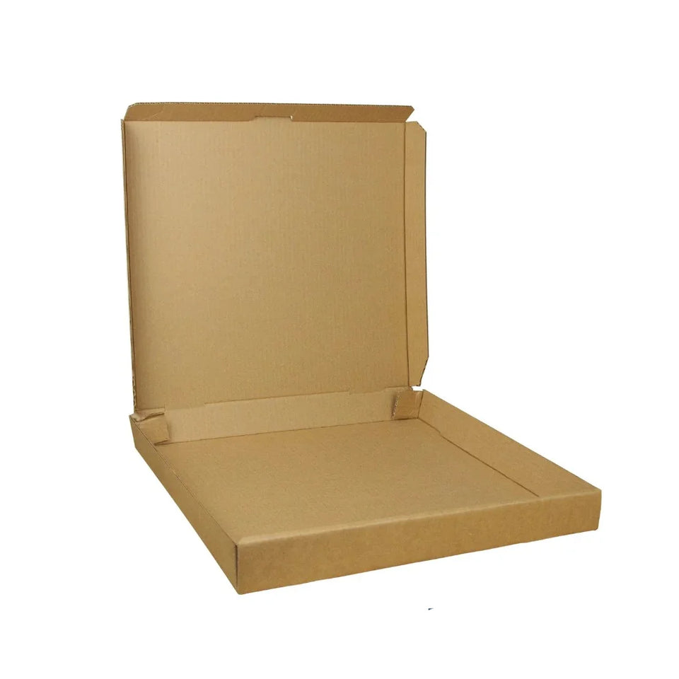 14 x 14" - Cajas para Pizza | Paquete de 25 | Papel Kraft | Ideal para Pizzas Grandes de Hasta 14″ (≈35,6 Cm) | 23 ECT