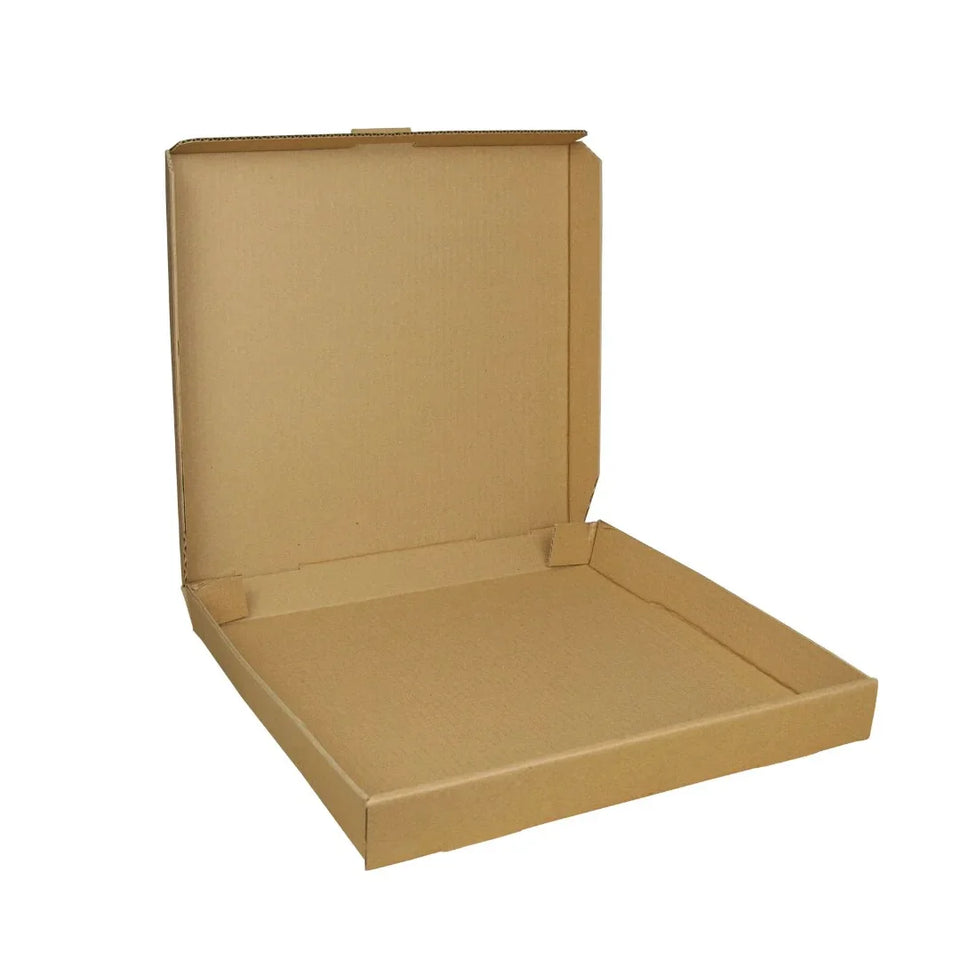 16 x 16" - Cajas para Pizza | Paquete de 25 | Papel Kraft | 23 ECT