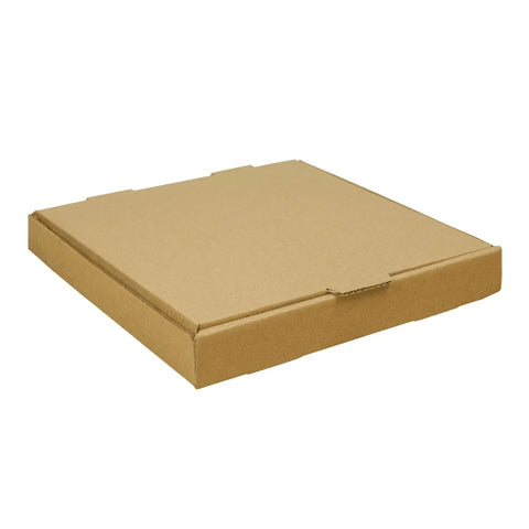 10 x 10" - Cajas para Pizza | Paquete de 25 | Papel Kraft | Ideal para Pizzas Pequeñas de Hasta 10″ (≈25,4 Cm) | 23 ECT