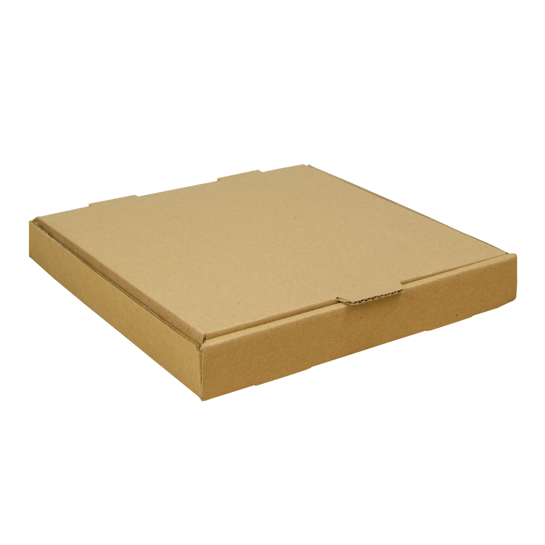 Caja para Pizza medida 10 x 10 pulgadas, cerrada. Para Paquetes.