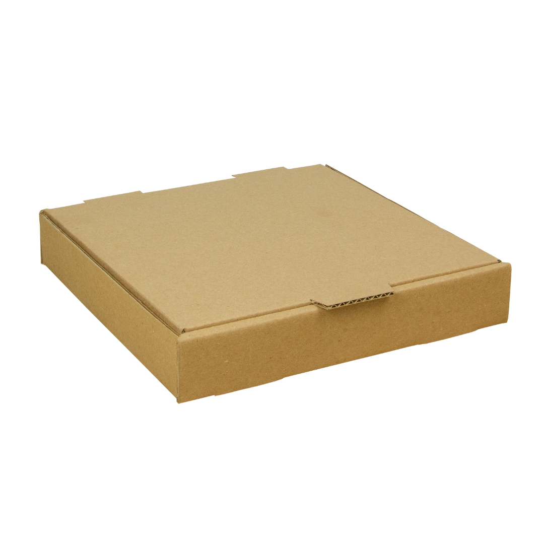 Caja para Pizza medida 8 x8 pulgadas. Cerrada. Para Paquetes.