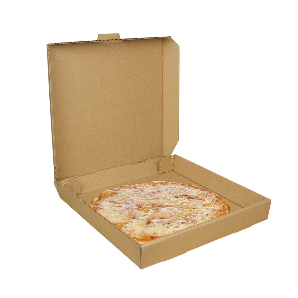 12 x 12" - Cajas para Pizza | Paquete de 25 | Papel Kraft | Ideal para Pizzas Medianas de Hasta 12″ (≈30,5 Cm) | 23 ECT