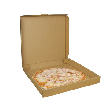 14 x 14" - Cajas para Pizza | Paquete de 25 | Papel Kraft | Ideal para Pizzas Grandes de Hasta 14″ (≈35,6 Cm) | 23 ECT