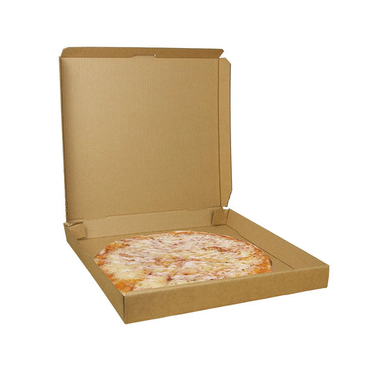 16 x 16" - Cajas para Pizza | Paquete de 25 | Papel Kraft | 23 ECT