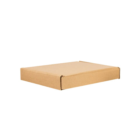 25 x 20 x 4 cm - Cajas de Cartón con Pestañas | Paquete de 25 | Papel Kraft | 32 ECT | Para Envíos con Pestañas