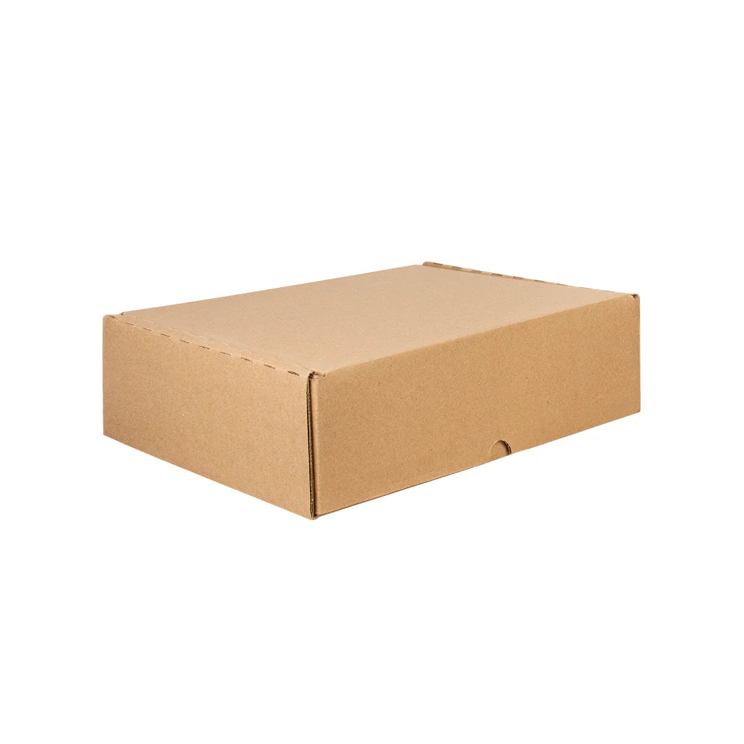 33 x 25 x 10 cm - Cajas de Cartón con Pestañas | Paquete de 25 | Papel Kraft | 32 ECT | Para Envíos con Pestañas
