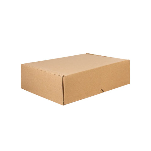 33 x 25 x 10 cm - Cajas de Cartón con Pestañas | Paquete de 25 | Papel Kraft | 32 ECT | Para Envíos con Pestañas