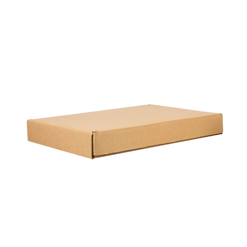 38 x 28 x 5 cm - Cajas de Cartón con Pestañas | Paquete de 25 | Papel Kraft | 32 ECT | Para Envíos con Pestañas
