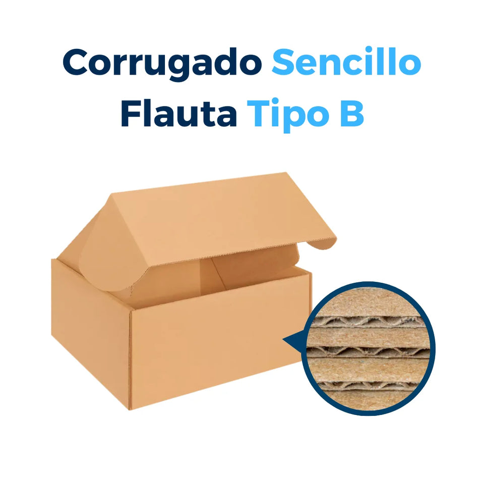 10 x 10 x 15 cm - Cajas de Cartón con Pestañas | Paquete de 25 | Papel Kraft | Para Envíos con Pestañas