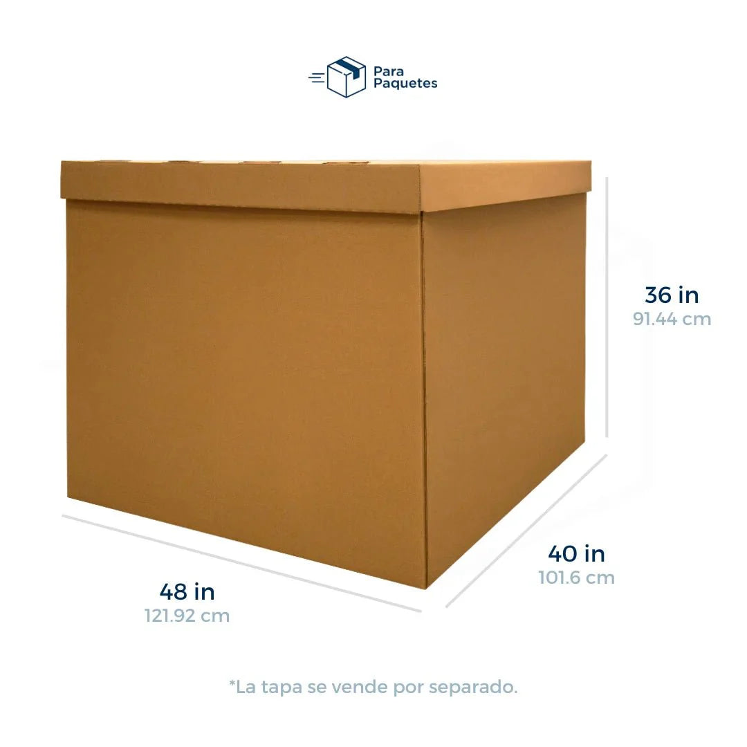 48 x 40 x 36" (121.92 x 101.6 x 91.44 cm) - Bases de Cajas Gaylord de Doble Corrugado