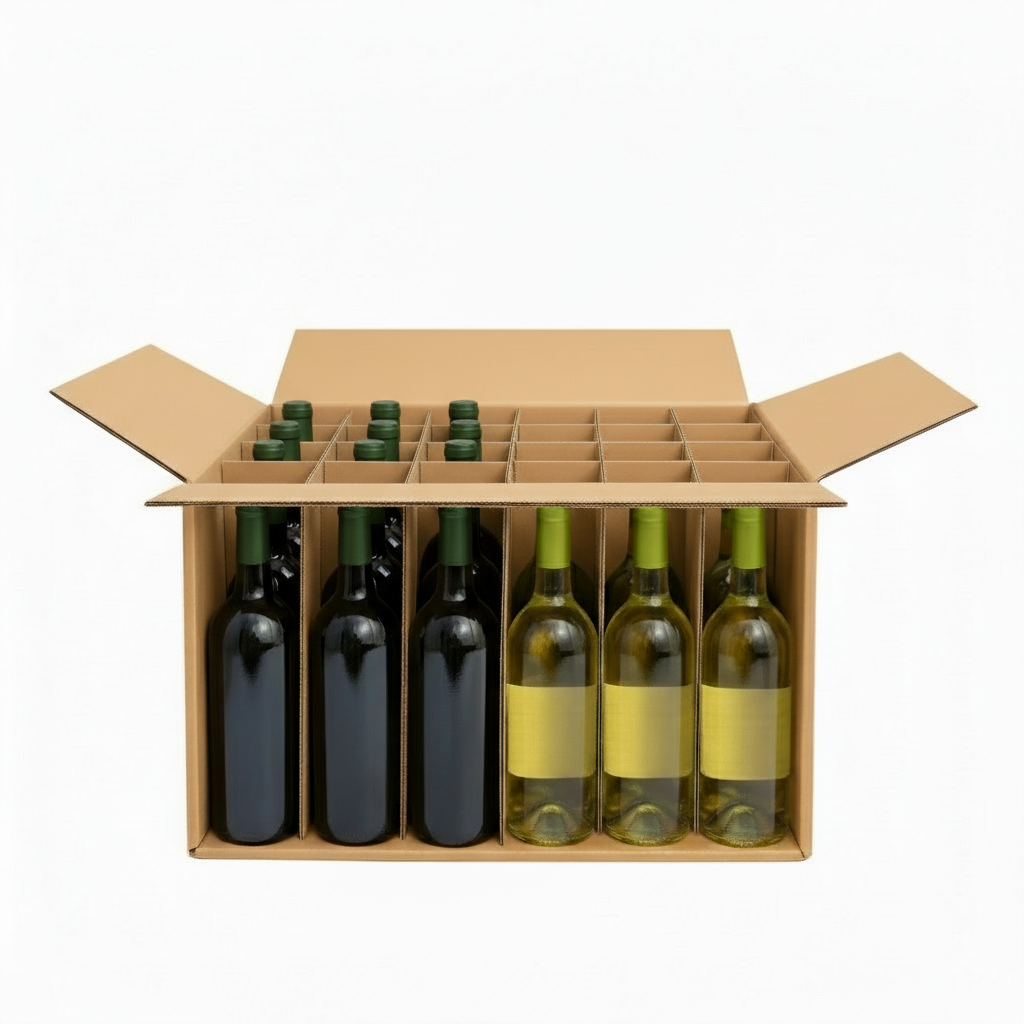 Cajas para 24 Botellas de 355 ml con Separadores (Combo)