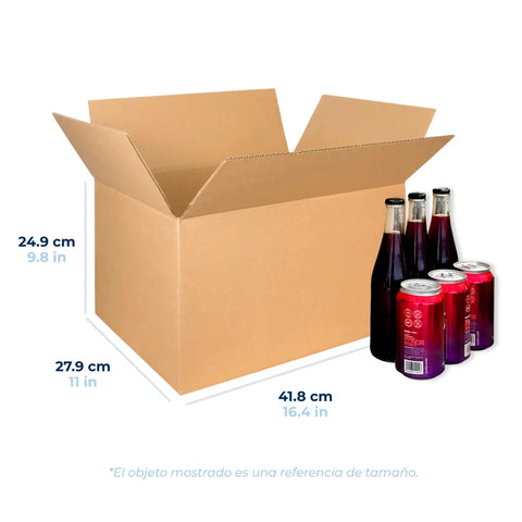 41.8 x 27.9 x 24.9 cm - Cajas de Cartón para Envíos | Paquete de 25 | Papel Kraft | Café | 32 ECT | Caja Regular (CRR)