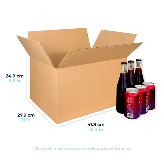 41.8 x 27.9 x 24.9 cm - Cajas de Cartón para Envíos | Paquete de 25 | Papel Kraft | Café | 32 ECT | Caja Regular (CRR)