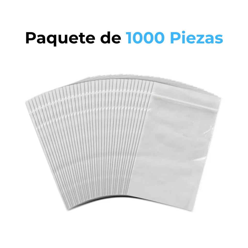25 x 30 cm - Bolsas de Plástico con Cierre Ziploc | Paquete de 1000 | Transparente | Tipo Ziploc
