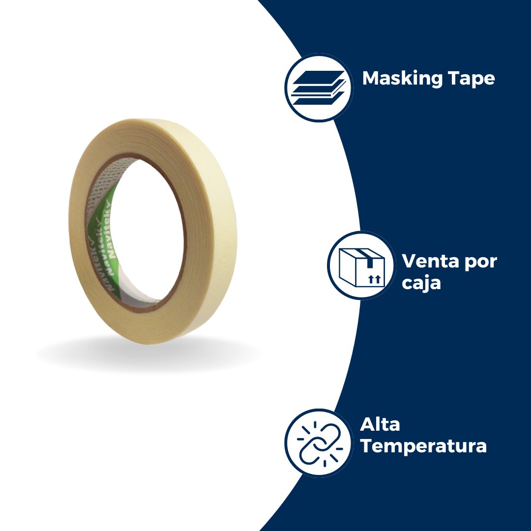 Cinta Adhesiva Masking Tape 130 Alta Temperatura Navitek