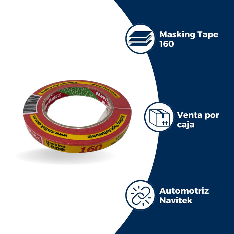 Cinta Adhesiva Masking Tape 160 Automotriz Navitek