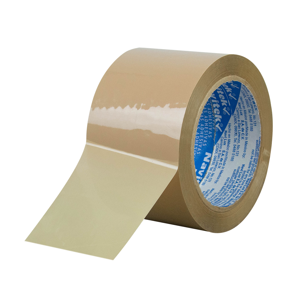 72 mm x 150 m - Cinta Adhesiva Acrílica Uso Comercial Canela (Navitek 95)