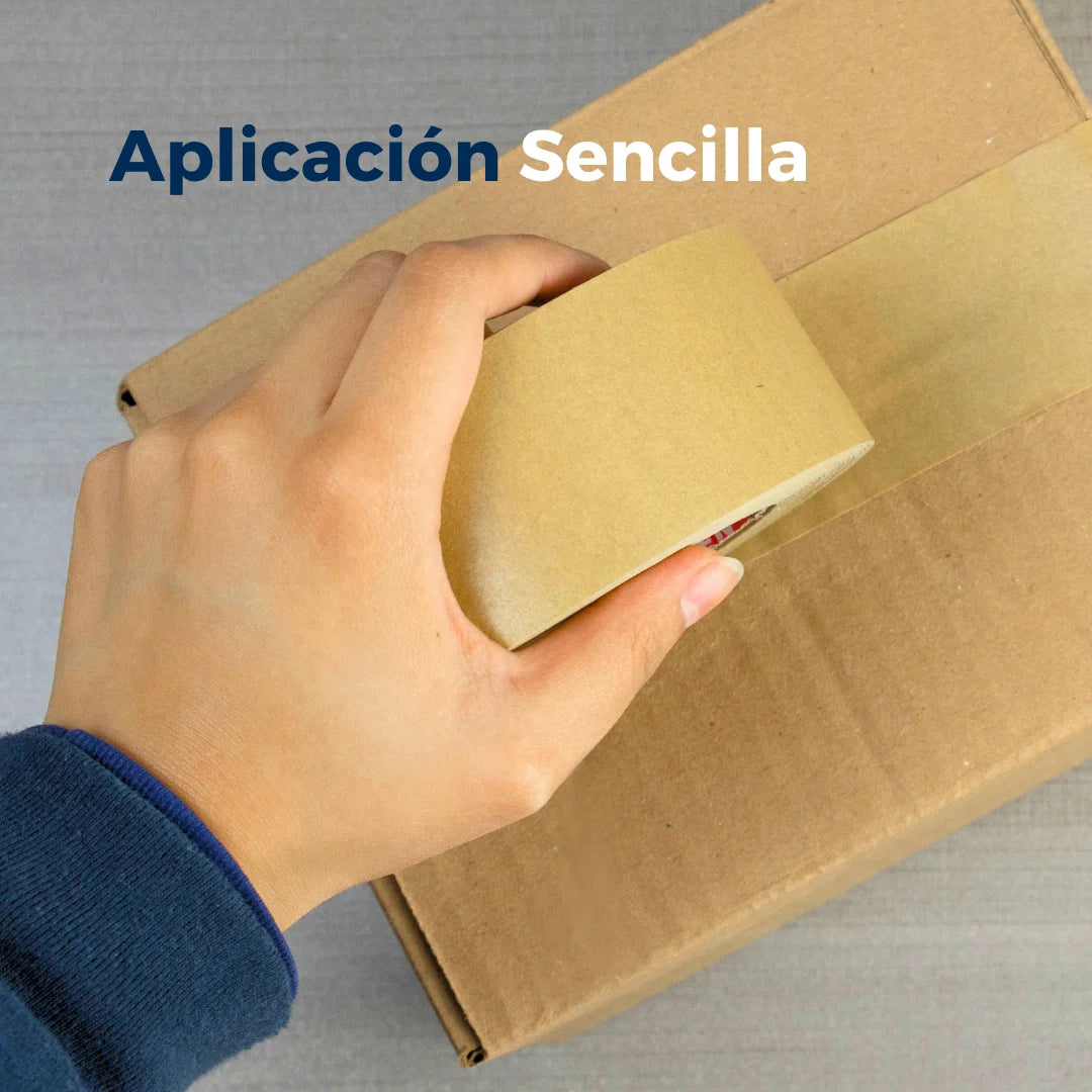 48 mm x 55 m - Cinta Adhesiva de Papel Flatback (Navitek 8534) | Café