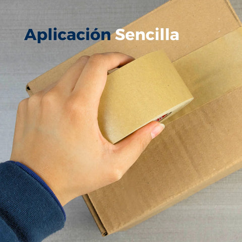 48 mm x 55 m - Cinta Adhesiva de Papel Flatback (Navitek 8534) | Café