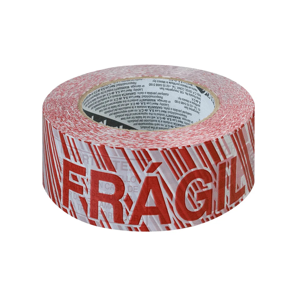 48 mm x 150 m - Cinta Adhesiva con Leyenda "Frágil" | Roja