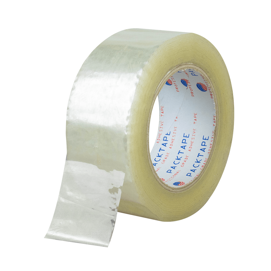 Cinta adhesiva acrílica PackTape transparente. 48 mm x 150 m. Para Paquetes.