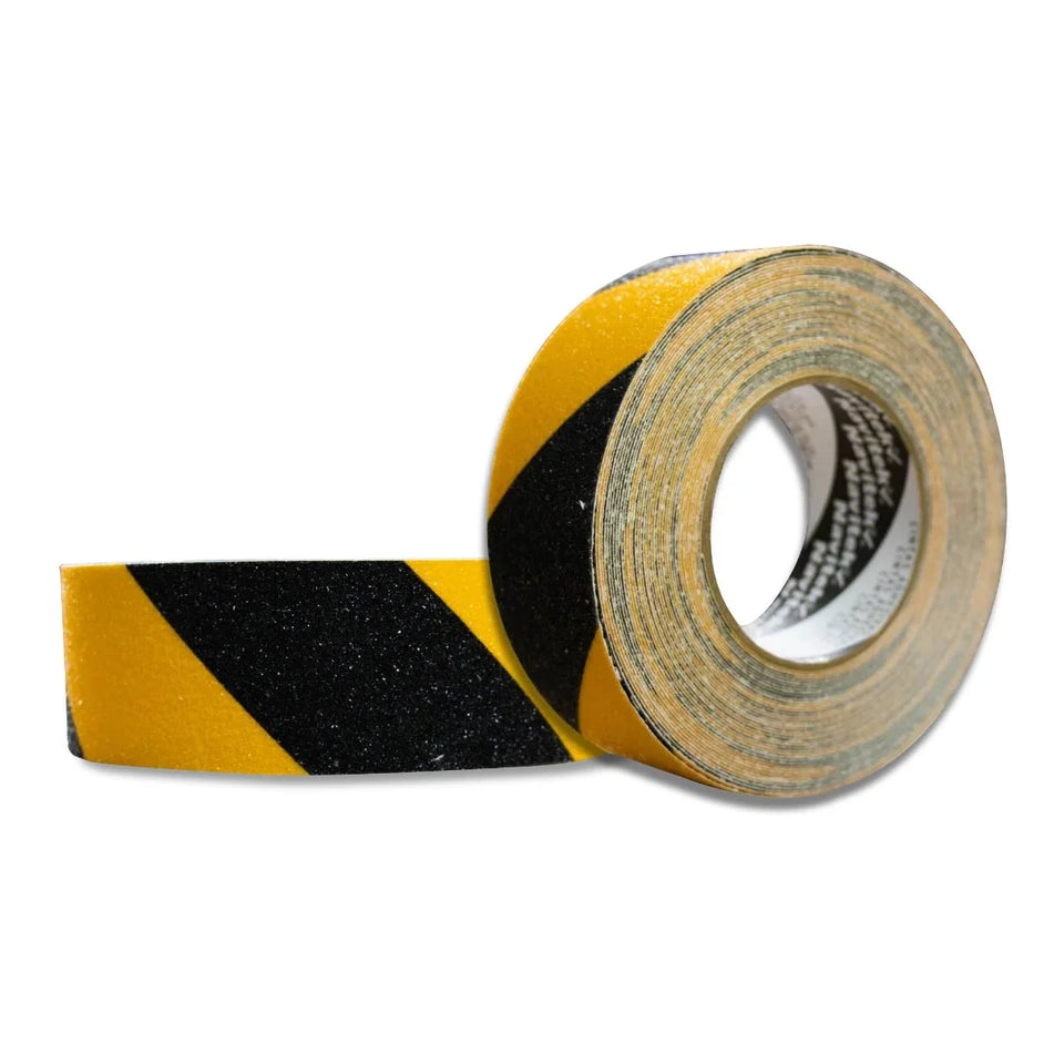 48 mm x 9 m - Cinta Adhesiva Antiderrapante Amarilla/Negra (Navitek 760) | Recubrimiento Rugoso de Óxido de Aluminio