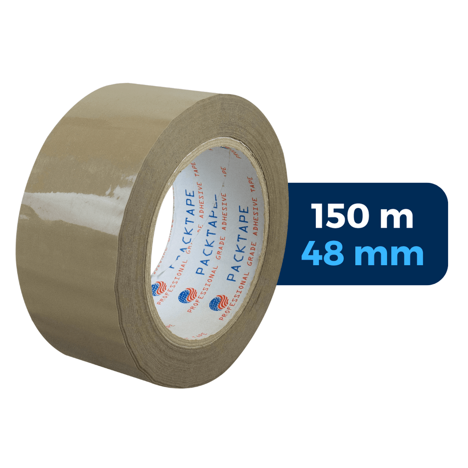 48 mm x 150 m - Cinta Acrílica Económica Canela (PackTape)